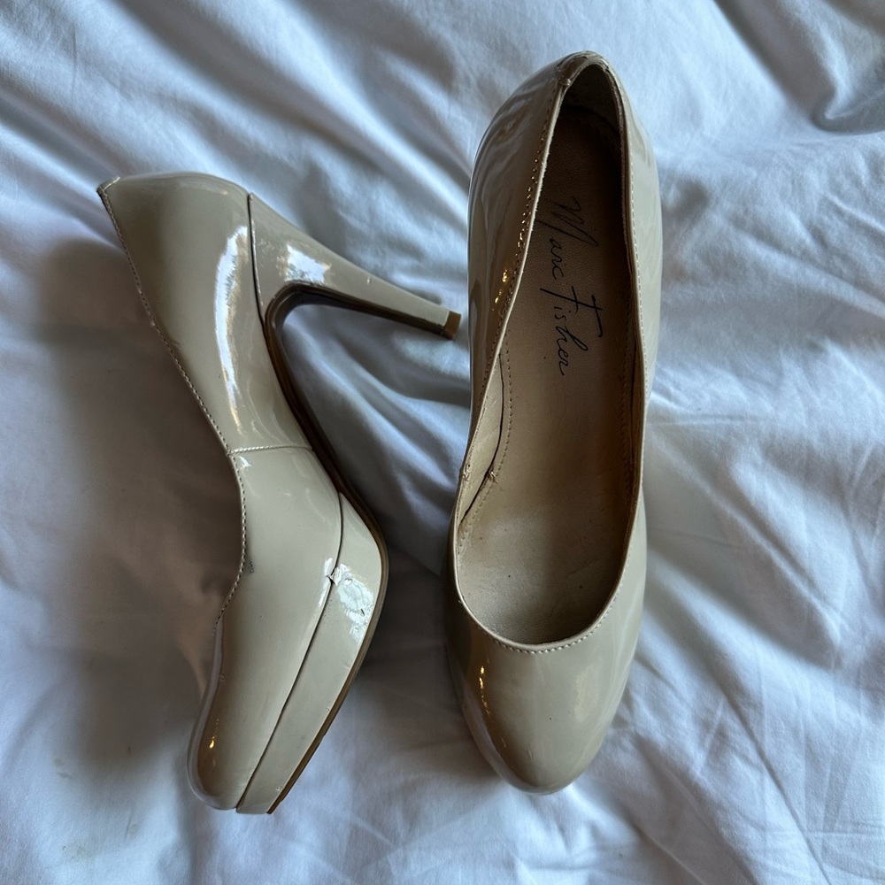 Marc Fisher Nude Patent Pumps